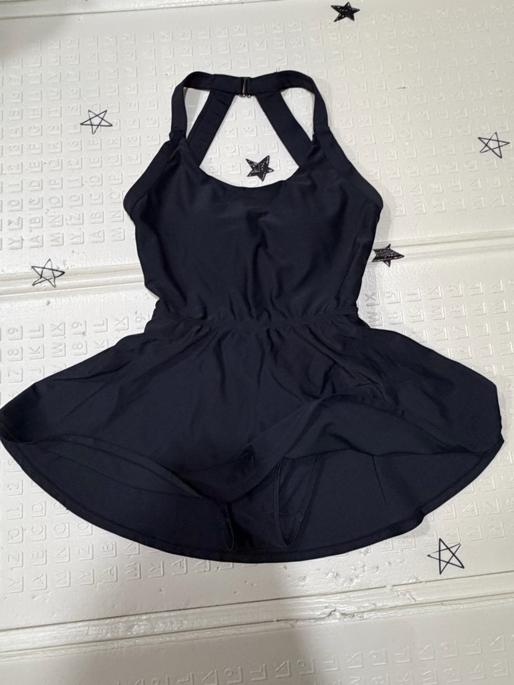 HALARA Black Sleeveless Athletic swimsuit one piece